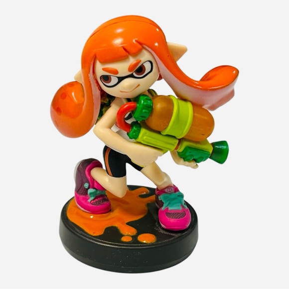Nintendo | Toys | Splatoon Amiibo Inkling Girl Action Figure Orange And ...